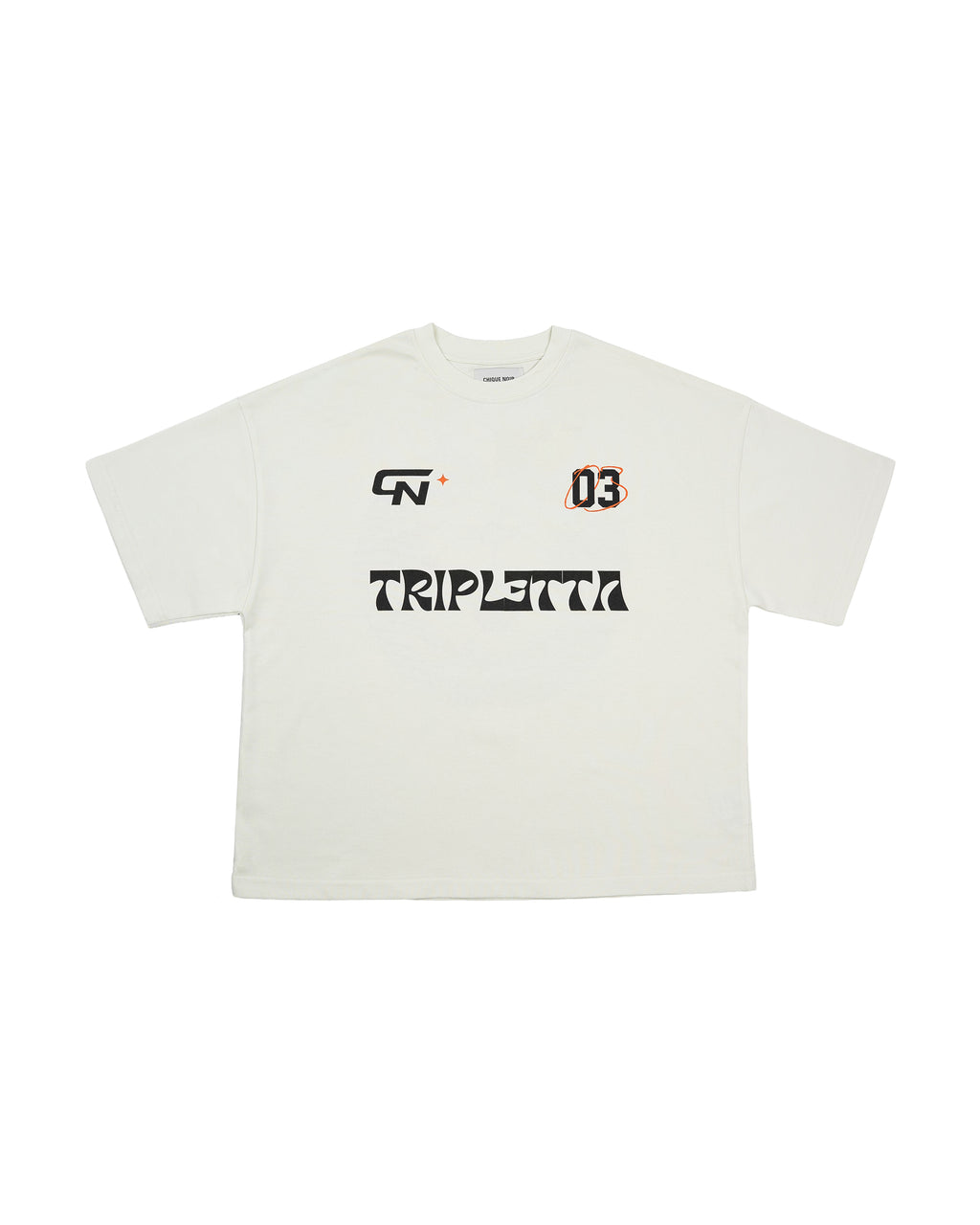 CHIQUE NOIR X TRIPLETTA - VINTAGE WHITE TEE