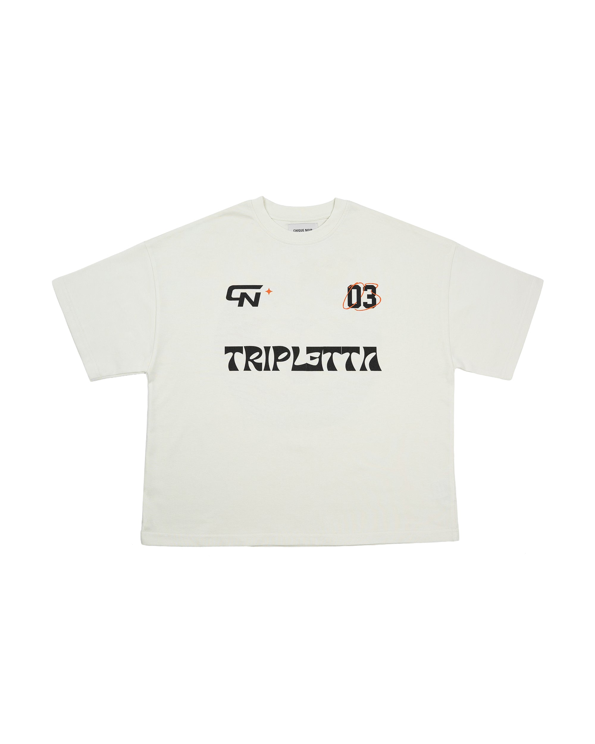 CHIQUE NOIR X TRIPLETTA - VINTAGE WHITE TEE