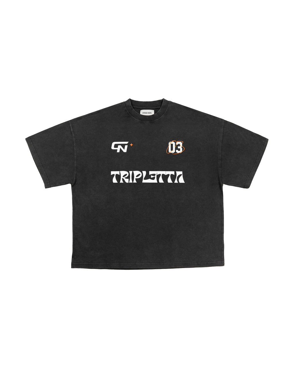 CHIQUE NOIR X TRIPLETTA - VINTAGE BLACK TEE