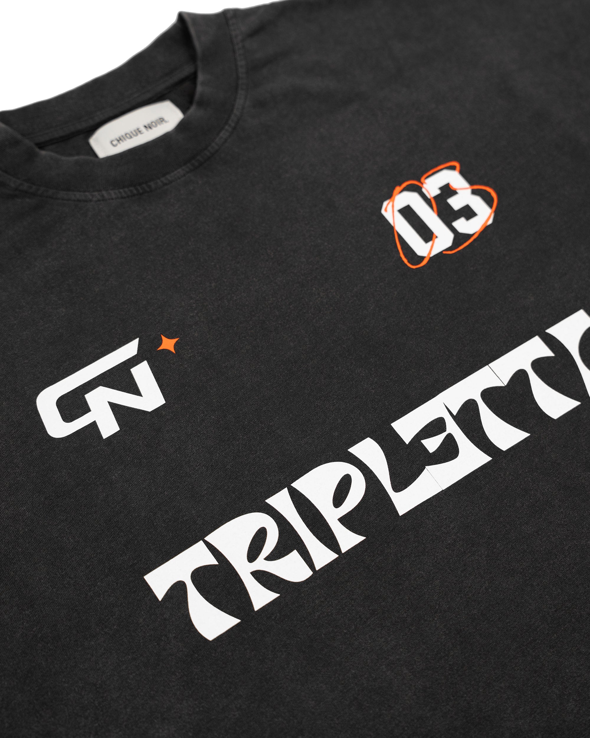 CHIQUE NOIR X TRIPLETTA - VINTAGE BLACK TEE