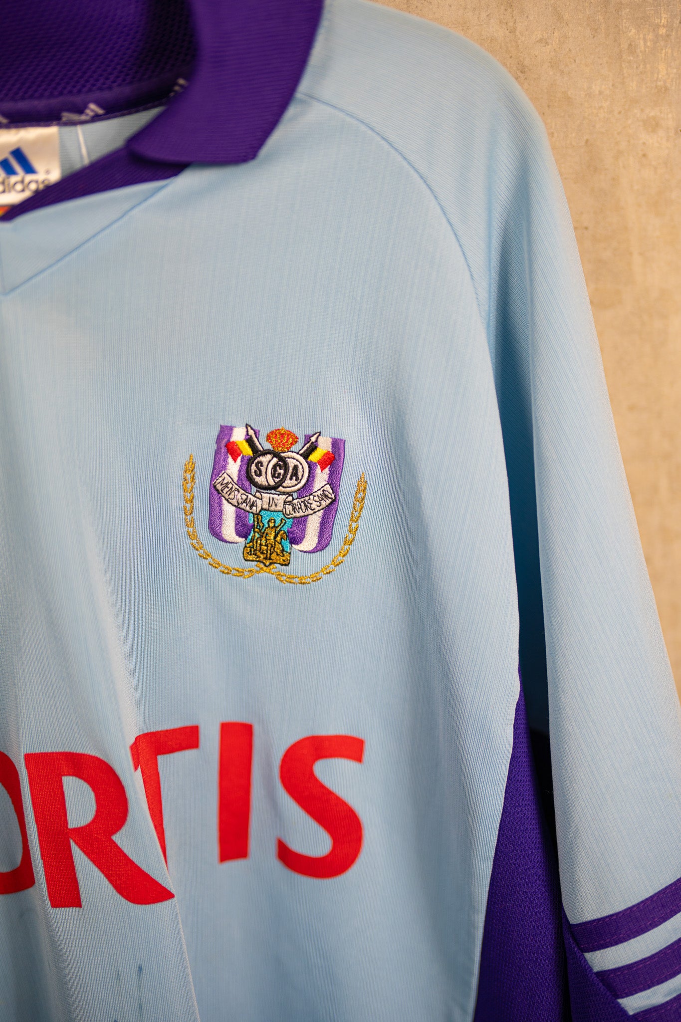 Anderlecht away match worn & signed Hendrikx #14