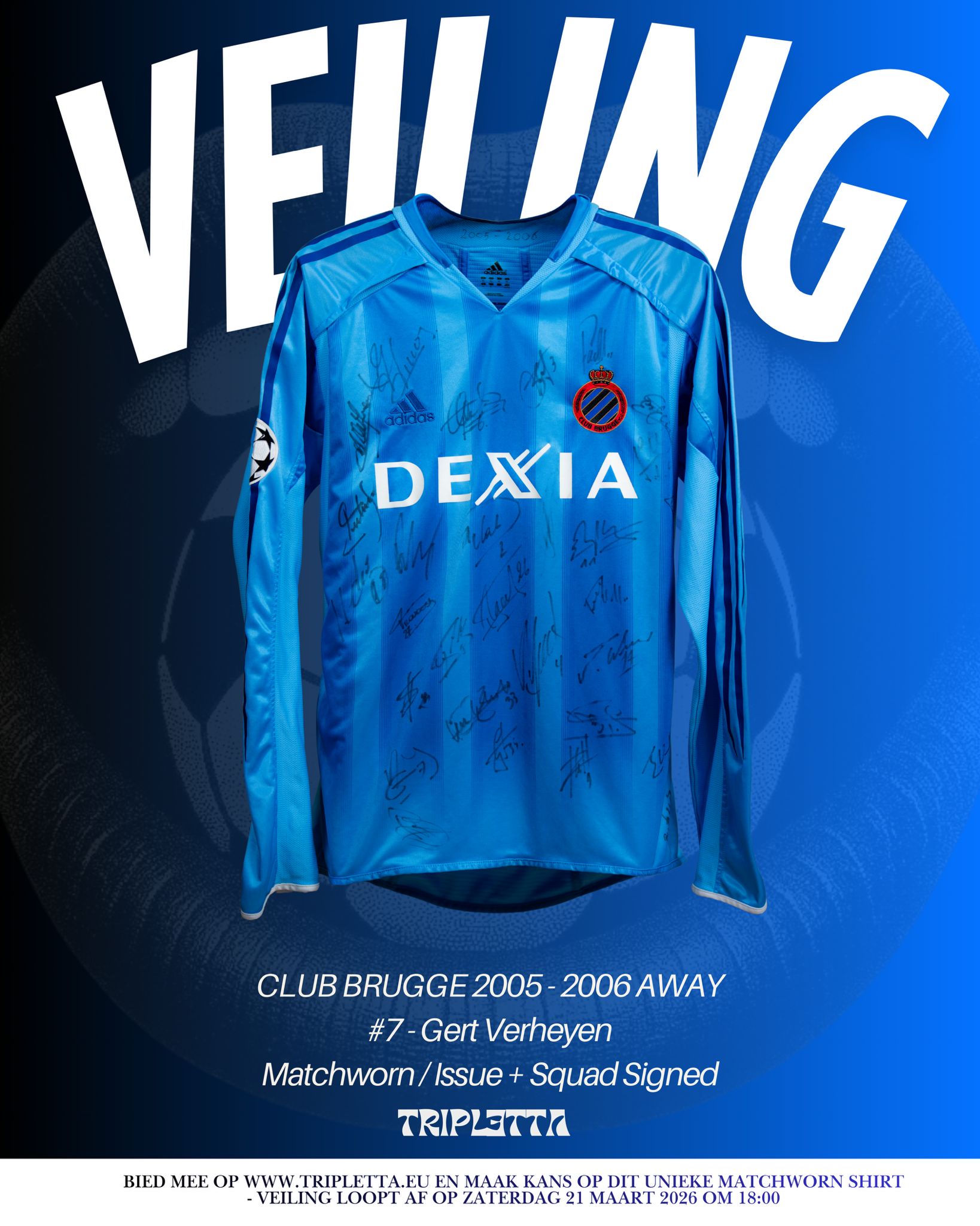 Gert Verheyen Match Issued Champions league &amp; Signed