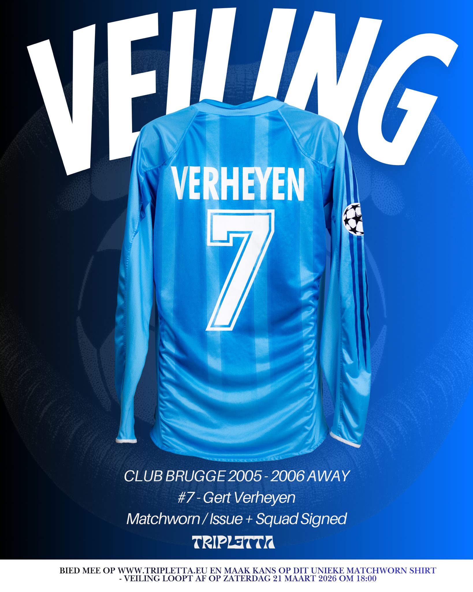 Gert Verheyen Match Issued Champions league &amp; Signed
